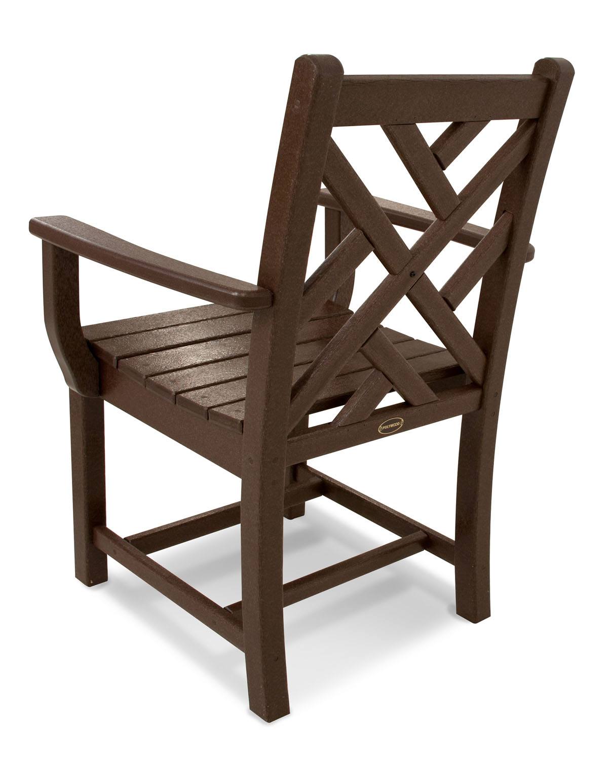 POLYWOOD® Chippendale Dining Arm Chair - Mahogany