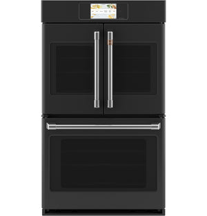 Café Matte Black 30" Built-In French-Door Double Convection Wall Oven (10.0 Cu.Ft) - CTD90FP3ND1