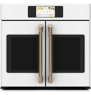 Café Matte White 30" Built-In French-Door Single Convection Wall Oven (5.0 Cu.Ft) - CTS90FP4NW2
