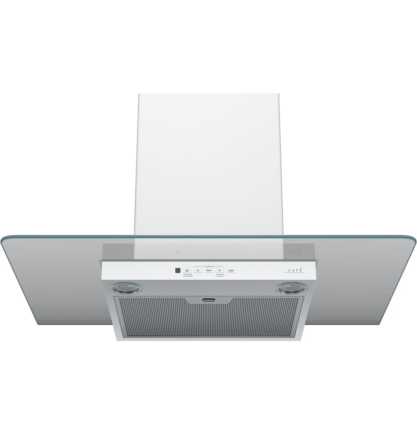 Café Matte White 30" 350-CFM Wall-Mount Glass Canopy Chimney Hood - CVW73014MWM