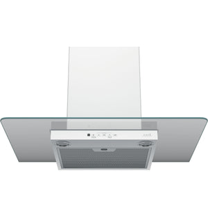 Café Matte White 30" 350-CFM Wall-Mount Glass Canopy Chimney Hood - CVW73014MWM