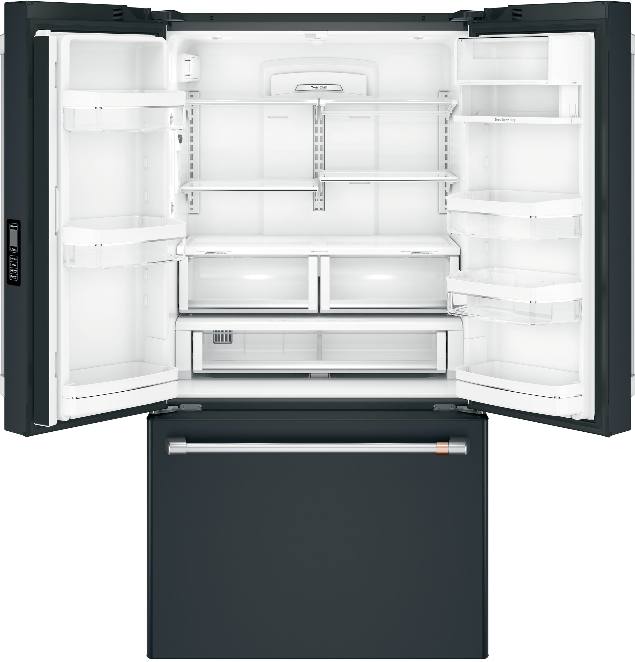 Café Matte Black 36" Counter-Depth French-Door Refrigerator (23.1 Cu. Ft.) - CWE23SP3MD1