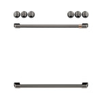 Café™ Brushed Black Front Control Electric Knobs and Handles Set - CXFCEHKPMBT
