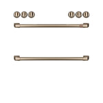 Café™ Brushed Bronze Front Control Induction Knobs and Handles Set - CXFCHHKPMBZ