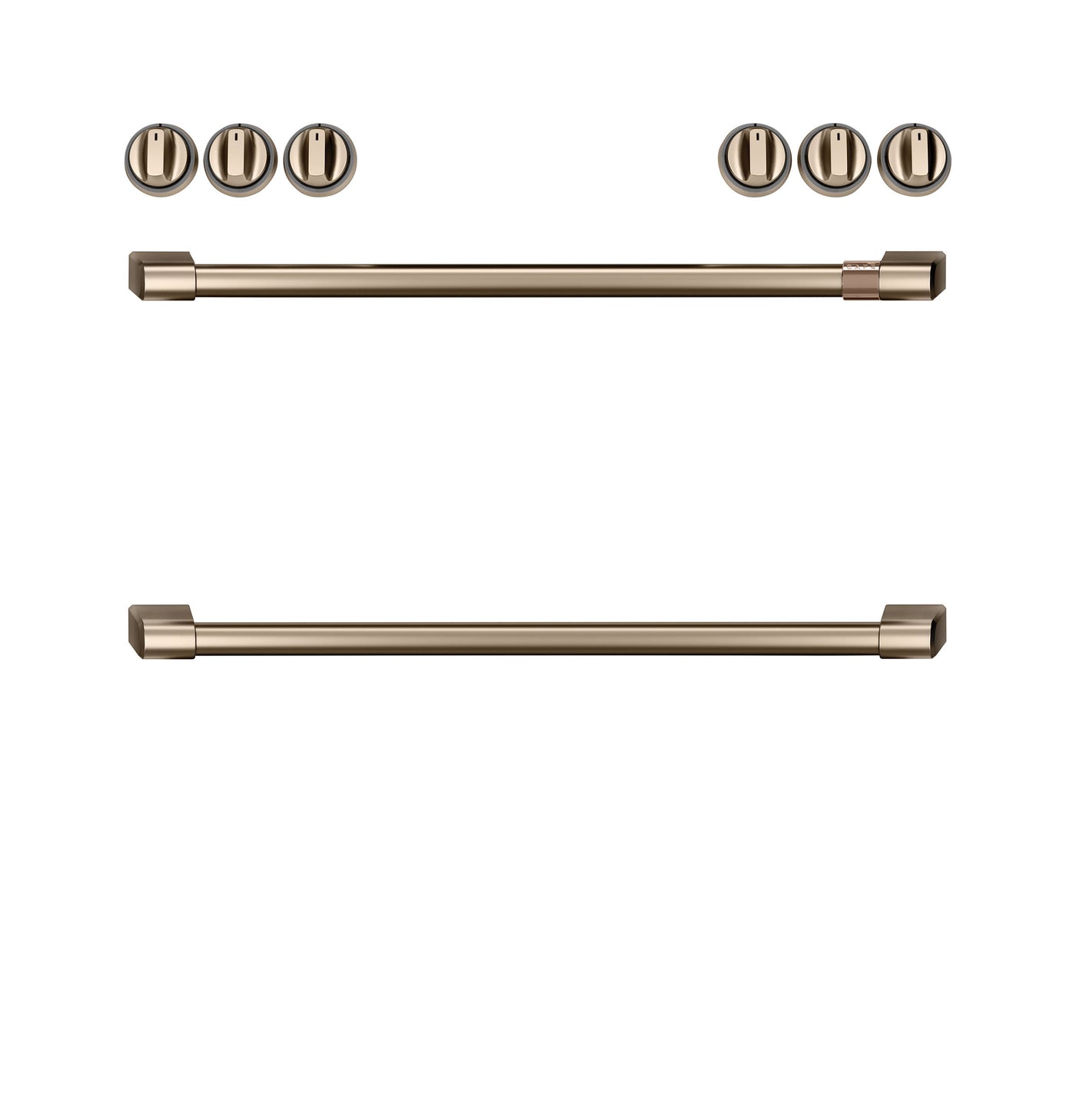 Café™ Brushed Bronze Front Control Induction Knobs and Handles Set - CXFCHHKPMBZ