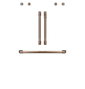 Café™ Brushed Copper 2Pcs. French-Door Handles; 1Pc. 30" Handle; 4Pcs. Knobs Set - CXWDFHKPMCU