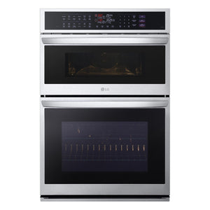 LG Smudge-Proof Stainless Steel Smart Combination Wall Oven with True Convection, InstaView®, Air Fry, Steam Sous Vide (6.4 Cu. Ft) - WCEP6427F