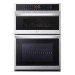 LG Smudge Resistant Stainless Steel Smart Combination Wall Oven with True Convection, InstaView®, Air Fry, Steam Sous Vide (6.4 Cu. Ft) - WCEP6427F