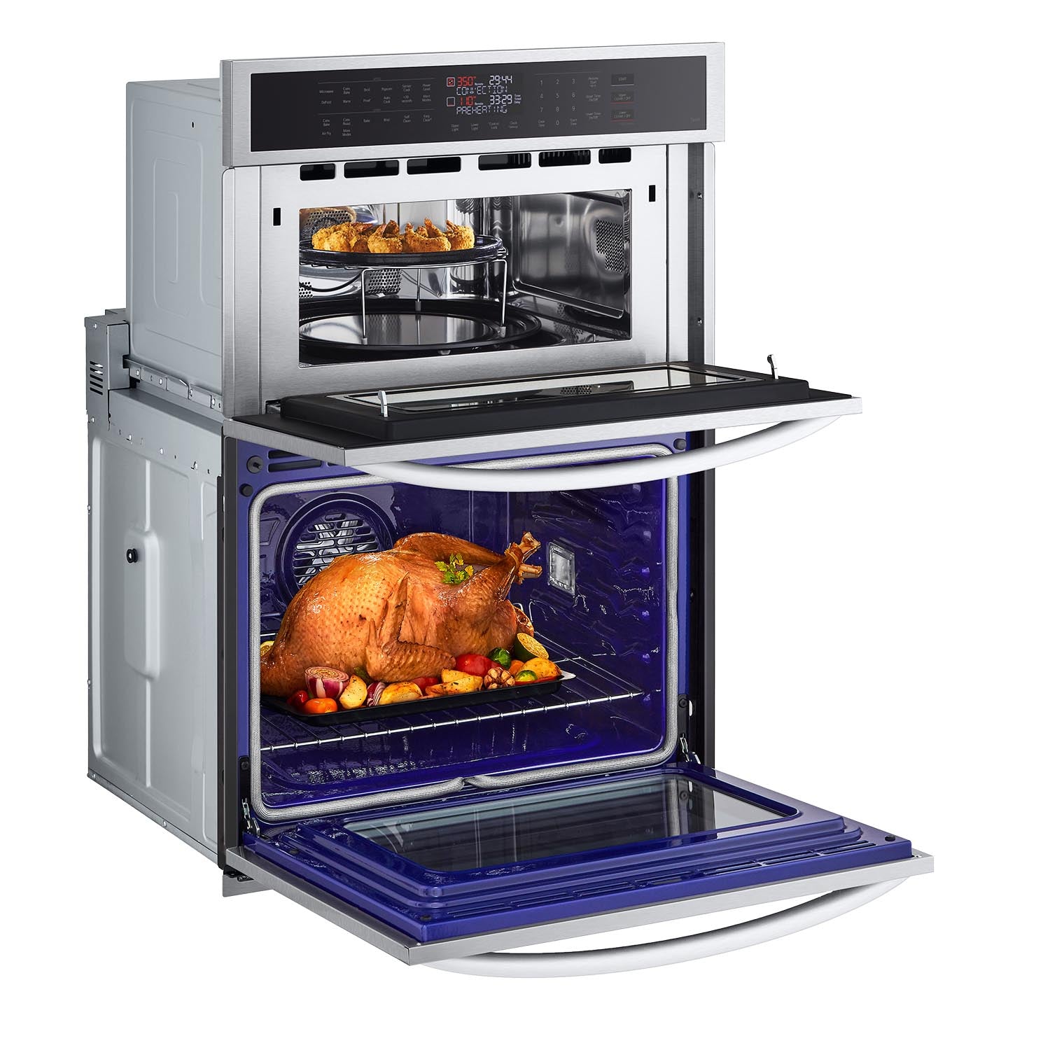 LG Smudge Resistant Stainless Steel Smart Combination Wall Oven with Fan Convection and Air Fry (6.4 Cu. Ft) - WCEP6423F