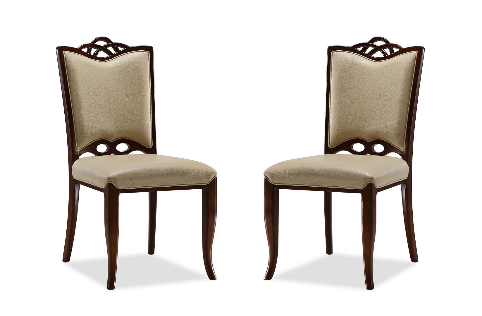 Svenstrup Dining Chair - Cream/Walnut - Set of 2
