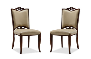 Svenstrup Dining Chair - Cream/Walnut - Set of 2