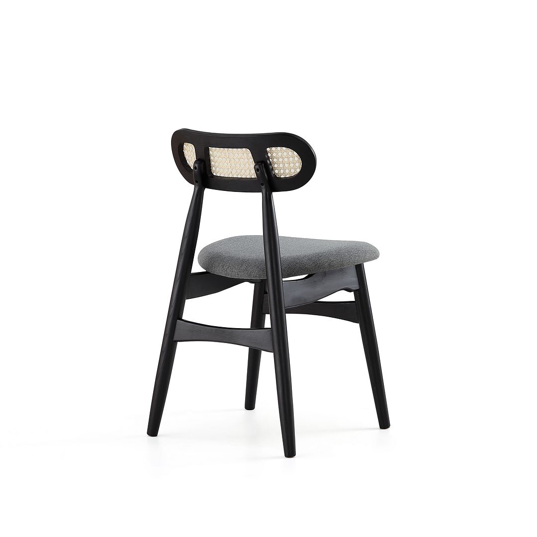 Oliver Dining Chair - Black/Grey - Set of 2