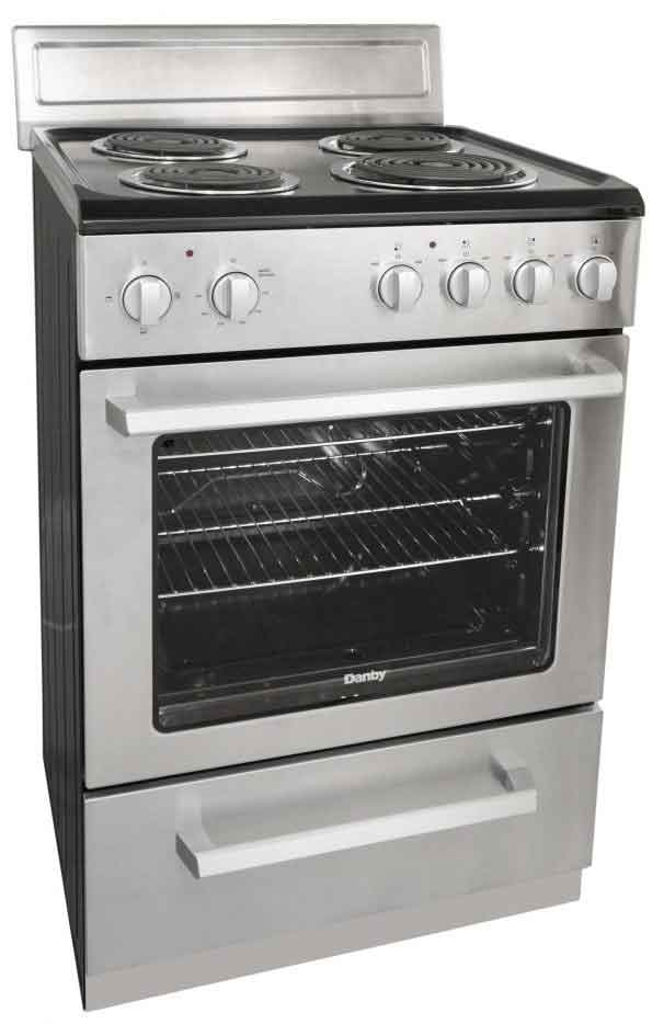 Danby Black and Stainless Coil Range 24" - DERM240BSSC