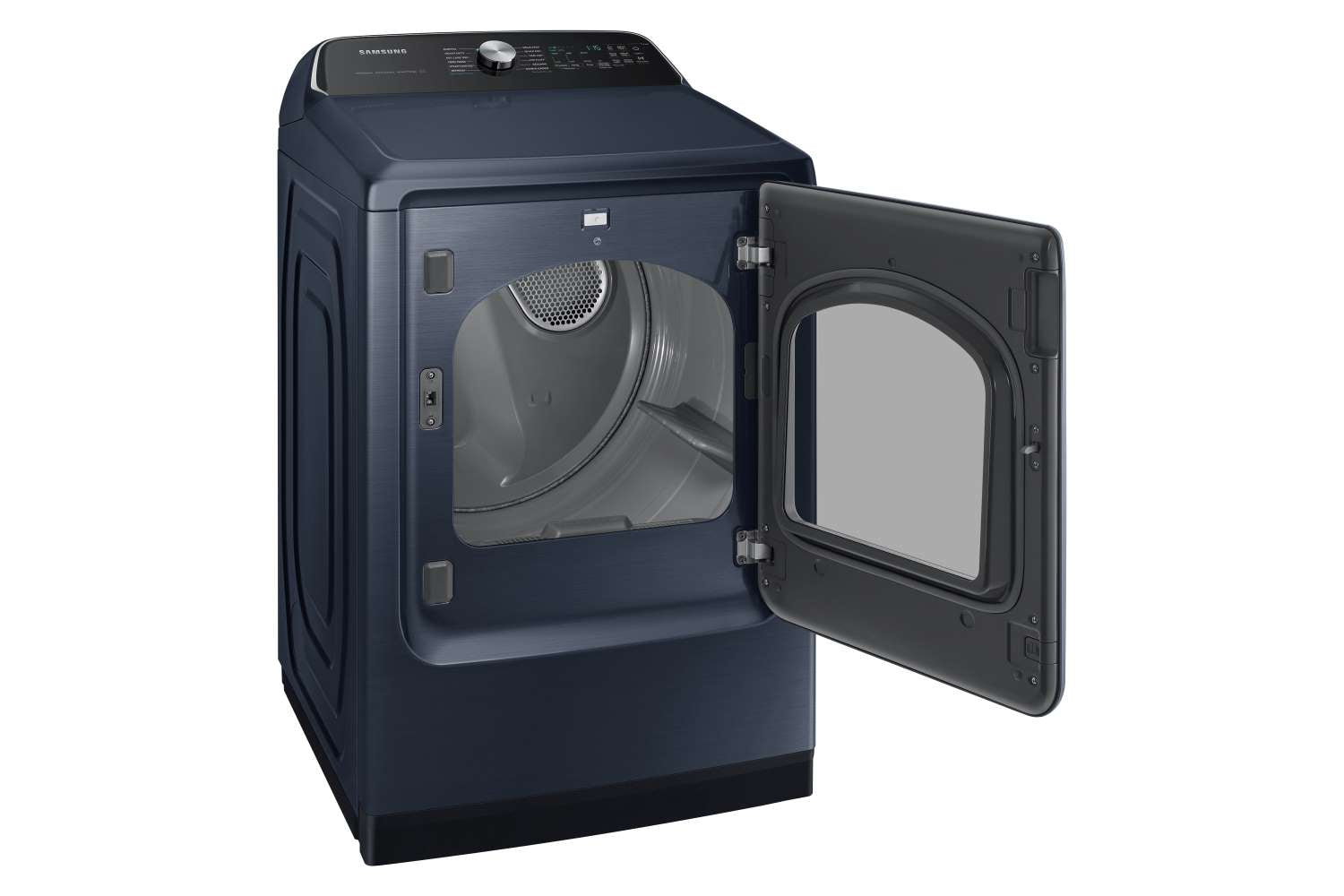 Samsung Navy Top Load Washer with Pet Care and Agitator (6.1cu.ft) & Smart Dryer with Pet Care (7.4cu.ft) - WA53CG7155ADA4/DVE54CG7155DAC
