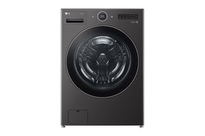 LG Black Steel 5.8 cu. ft. Front Load Washer with AI DD™ 2.0 and LCD Knob - WM6700HBA