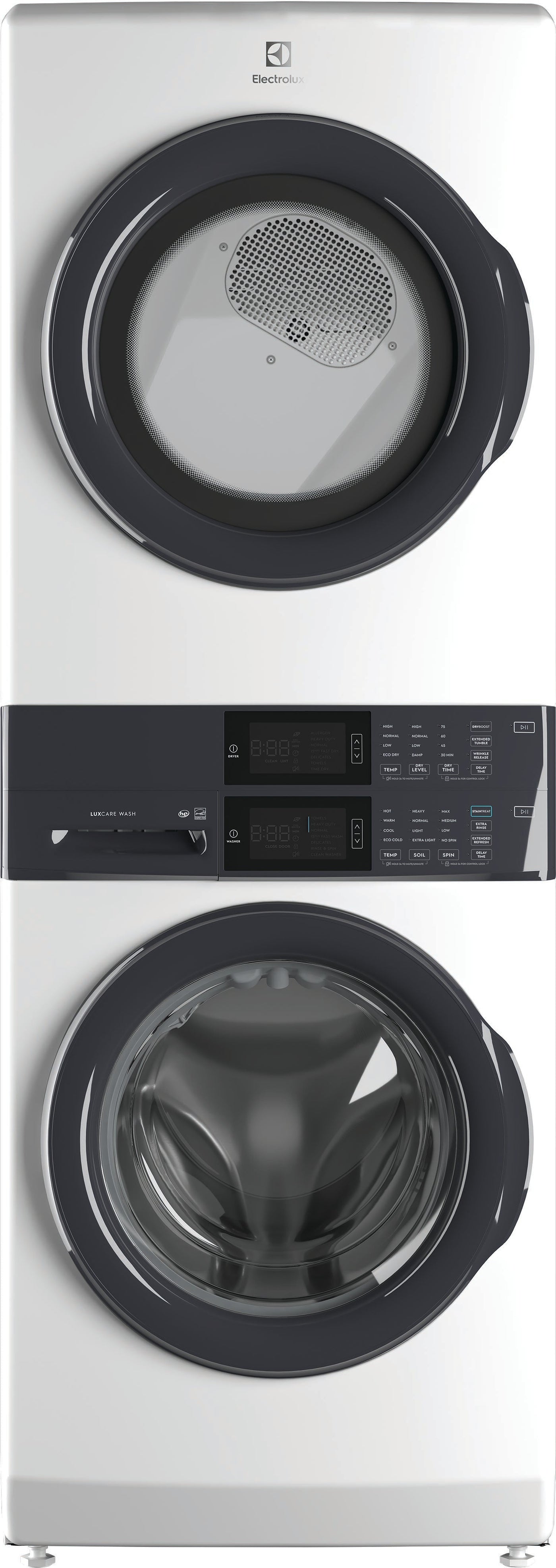 Electrolux White LuxCare Laundry Tower with Washer (5.1 cu. ft.) and Electric Dryer (8 cu. ft.) - ELTE730CAW