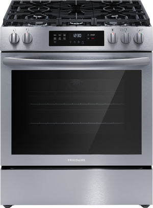 Frigidaire Stainless Steel 30'' Front Control Gas Range (5.1 Cu. Ft) - FCFG3083AS