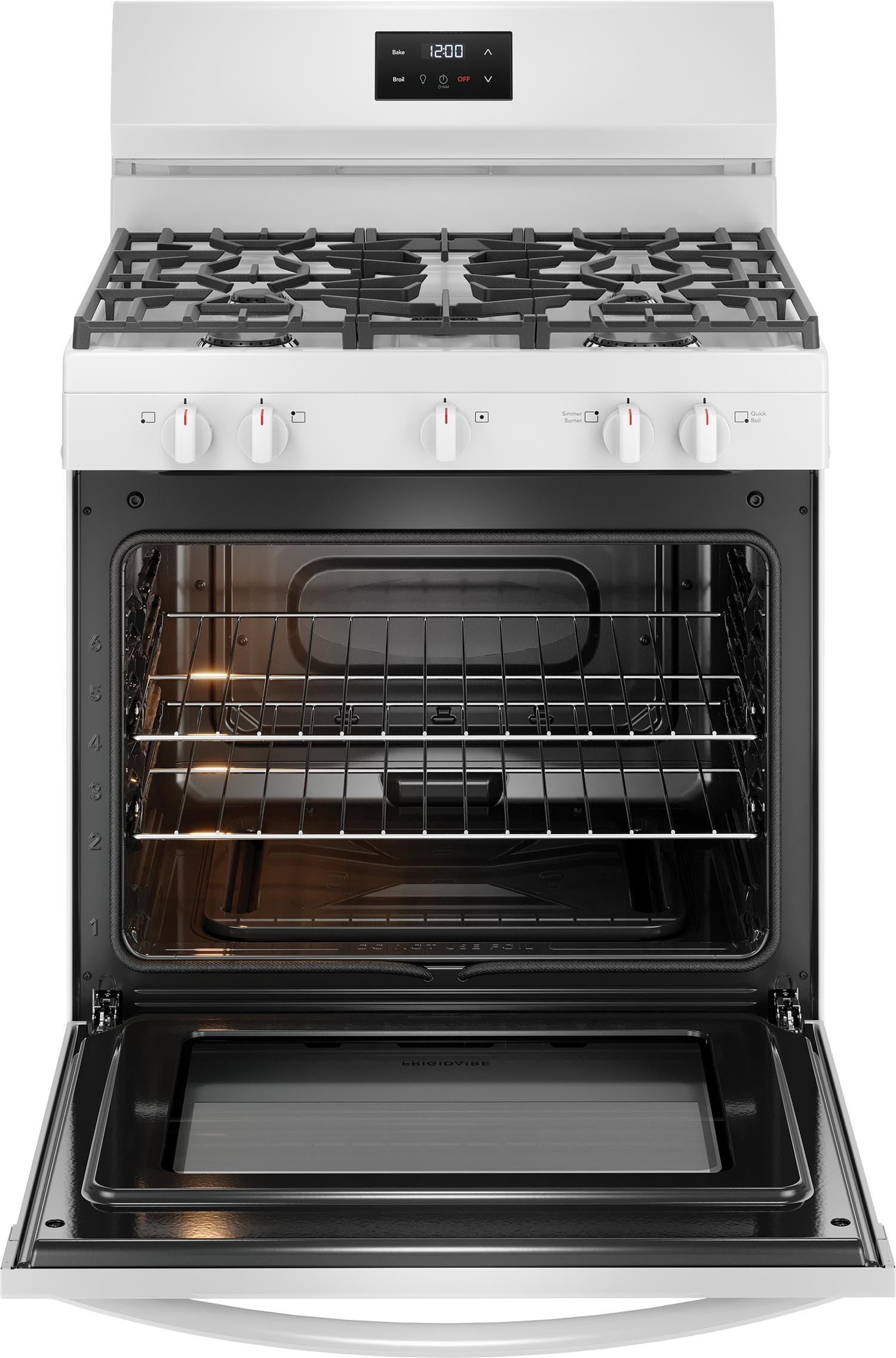 Frigidaire White 30" Gas Range (5.1 Cu. Ft) - FCRG3052BW