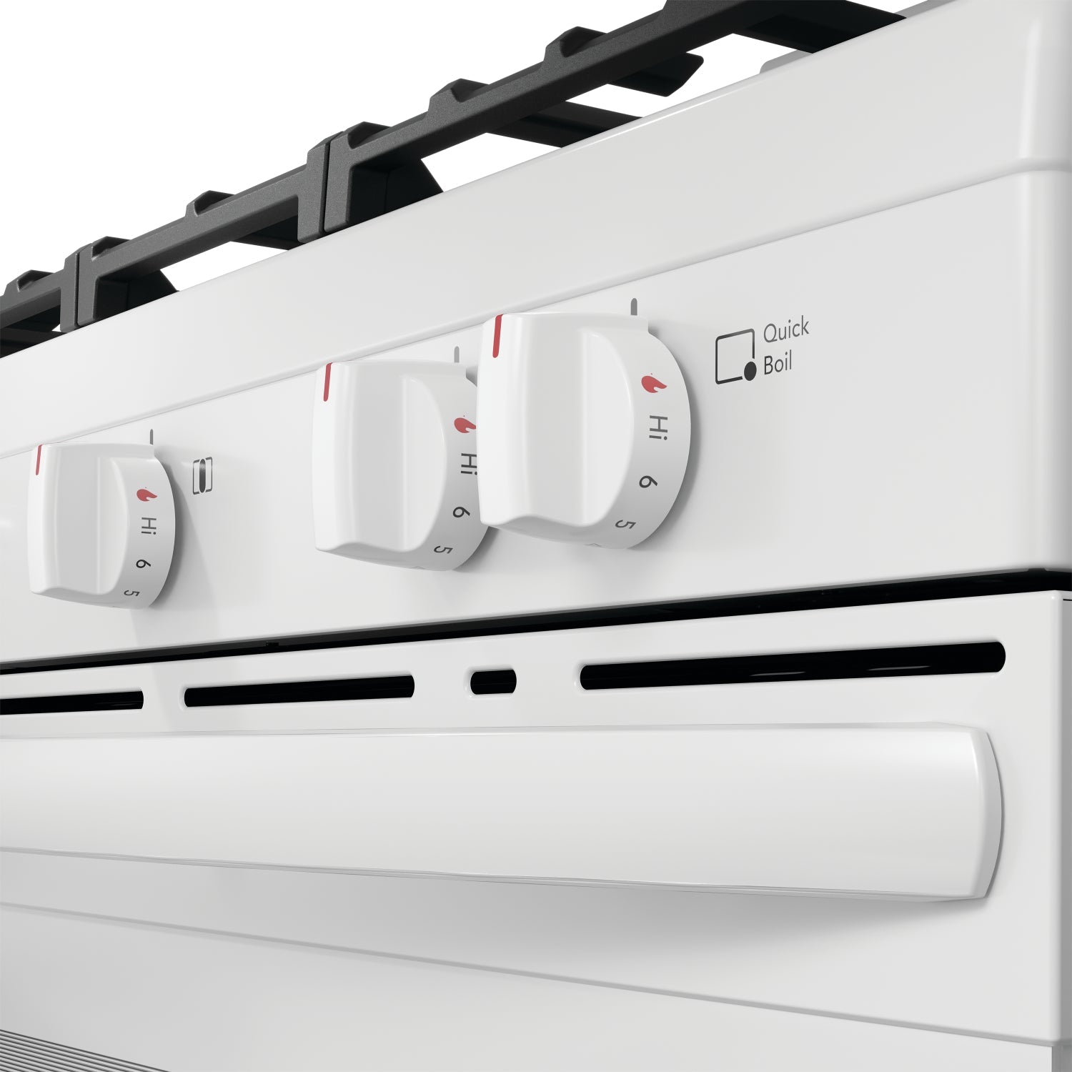 Frigidaire White 30" Gas Range with Quick Boil and Even Baking Technology (5.1 Cu. Ft) - FCRG3062AW