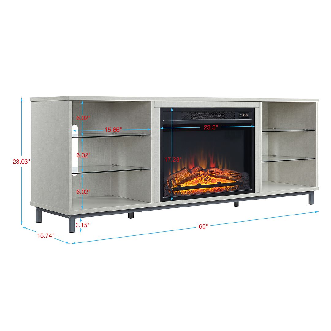 Sahl Fireplace - Beige