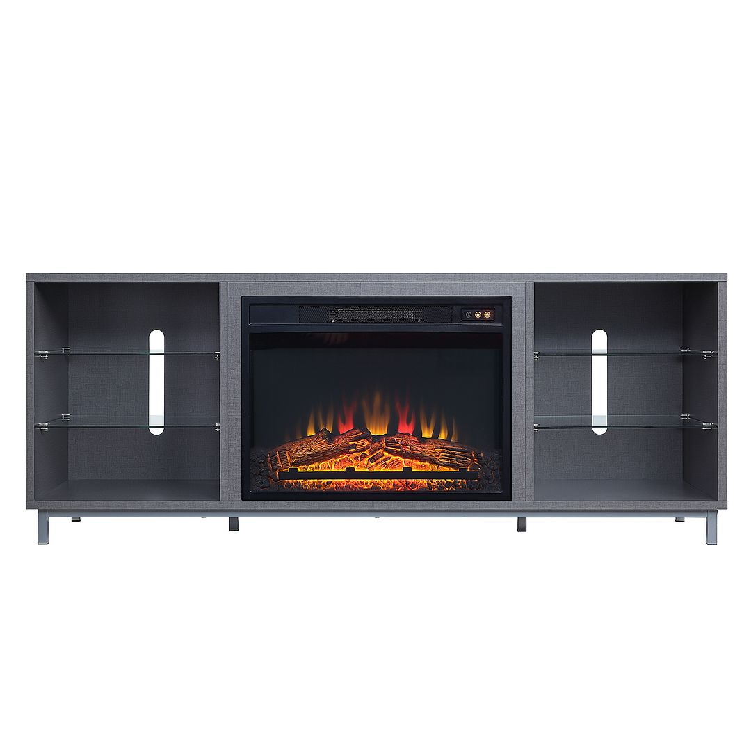 Sahl Fireplace - Grey
