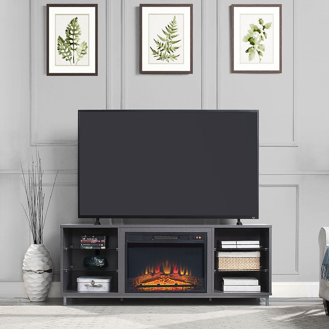 Sahl Fireplace - Grey