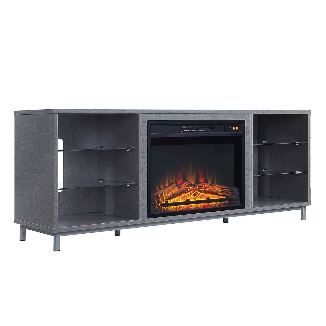 Sahl Fireplace - Grey