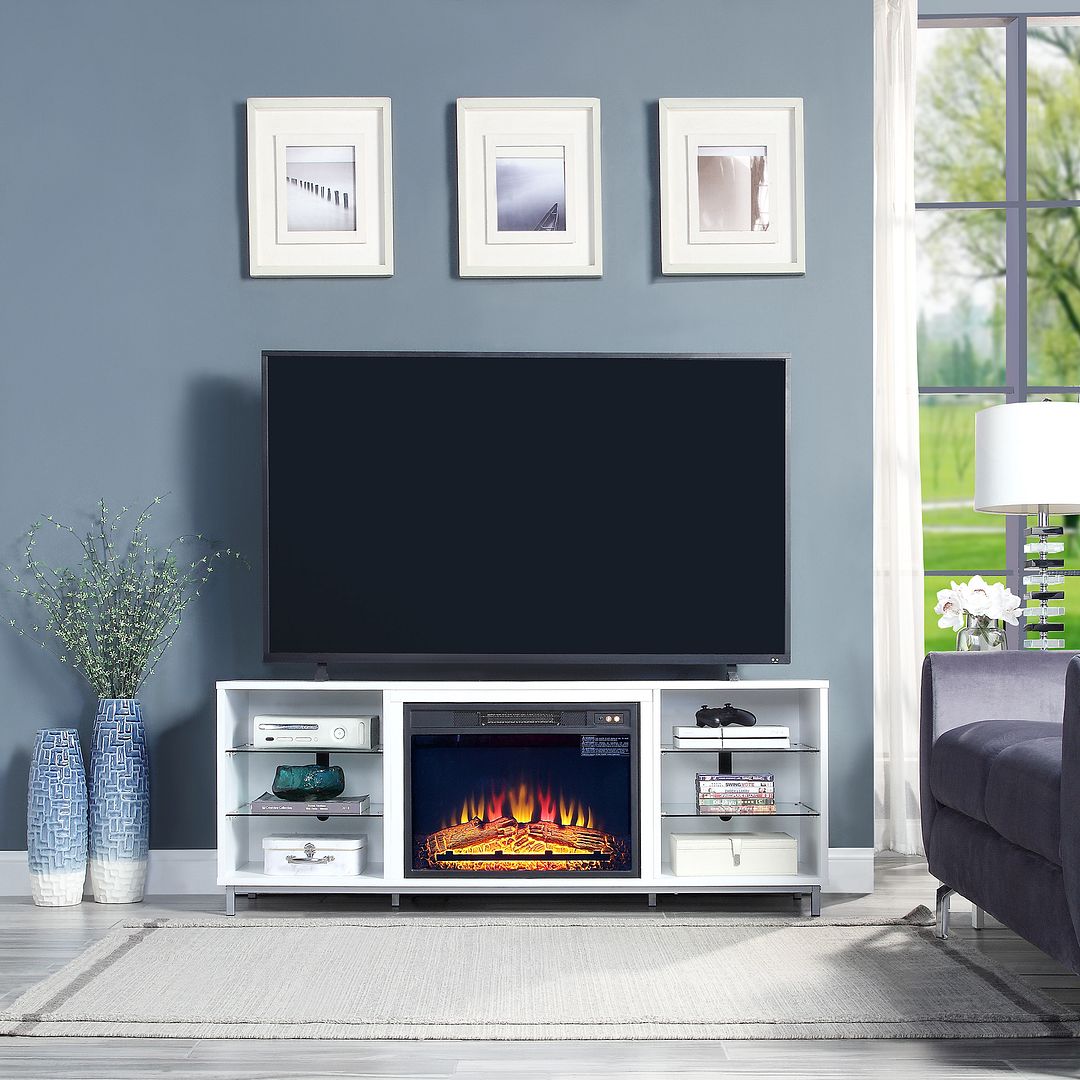 Sahl Fireplace - White
