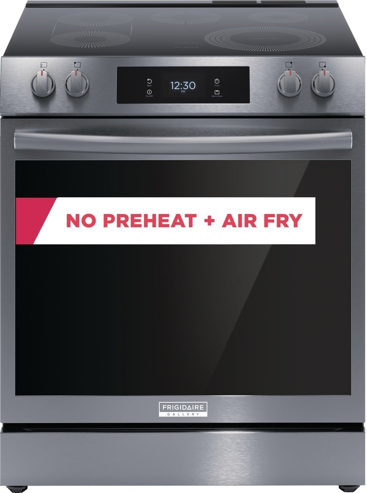 Frigidaire Gallery Smudge-Proof® Black Stainless Steel 30" Electric Range with Front Control (6.2 Cu. Ft.) - GCFE306CBD