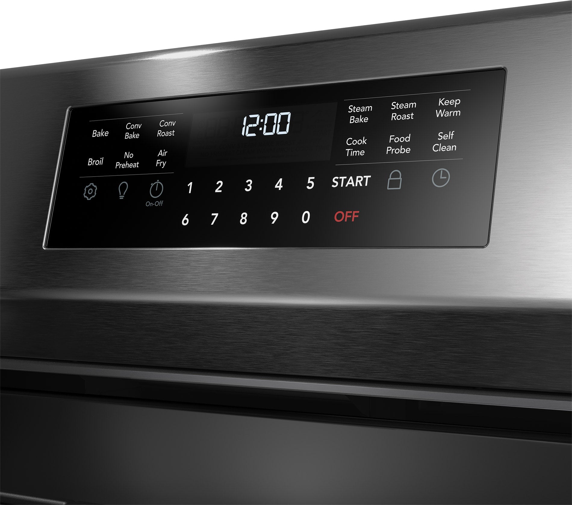 Frigidaire Gallery Smudge-Proof® Black Stainless Steel 30" Rear Control Gas Range (5.1 Cu. Ft) - GCRG3060BD