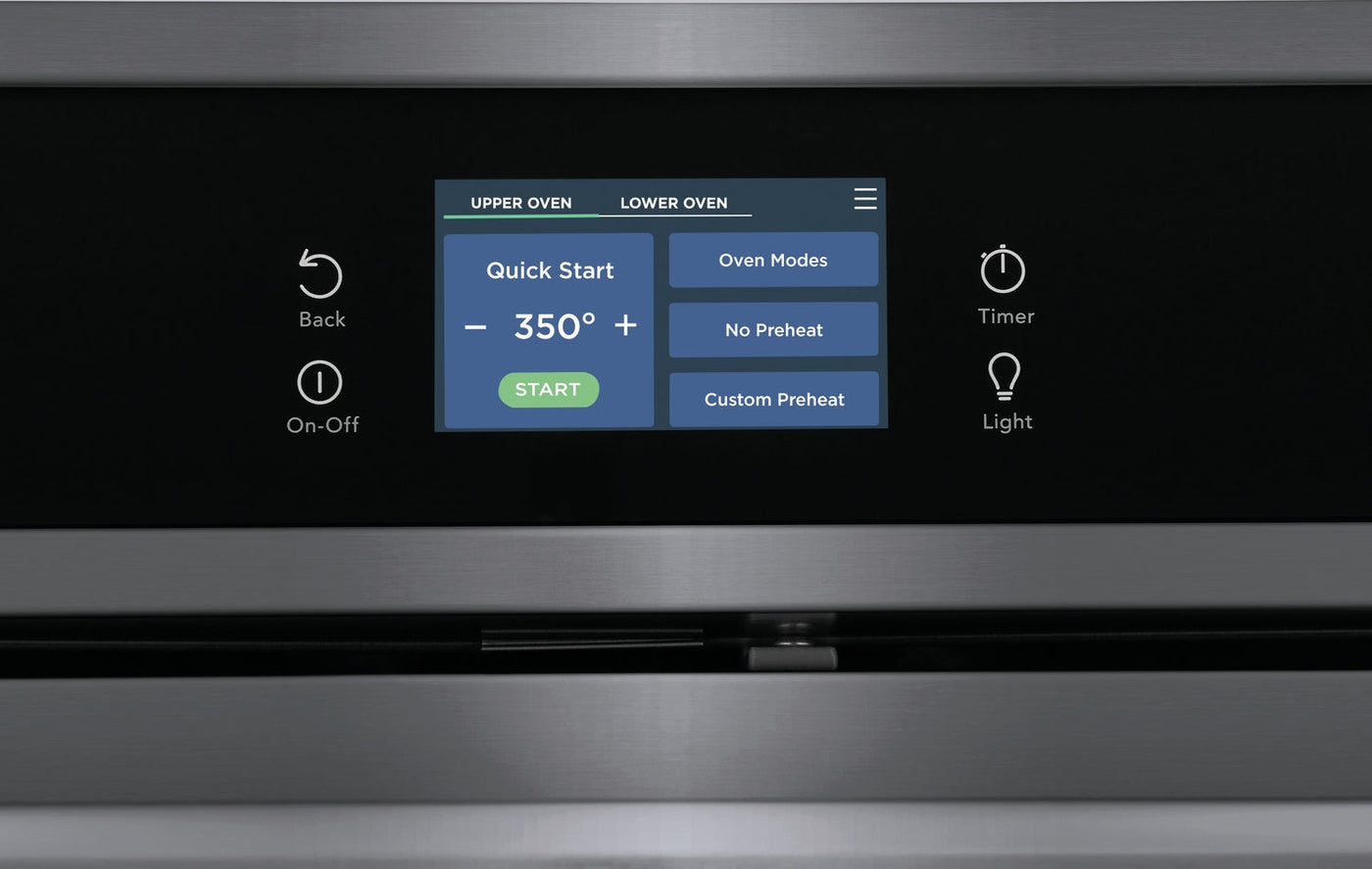 Frigidaire Gallery Smudge-Proof Black Stainless Steel 30" Double Wall Oven with Total Convection (10.6 Cu. Ft) - GCWD3067AD
