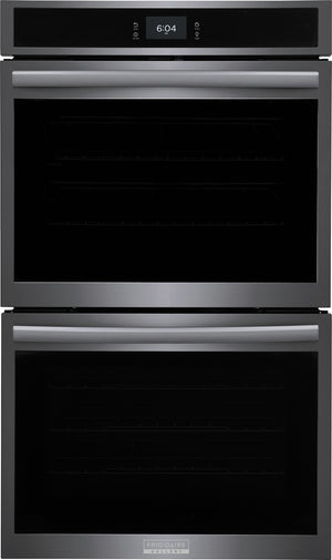 Frigidaire Gallery Smudge-Proof Black Stainless Steel 30" Double Wall Oven with Total Convection (10.6 Cu. Ft) - GCWD3067AD