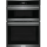 Frigidaire Gallery Smudge-Proof Black Stainless Steel 30" Wall Oven and Microwave Combination (1.7 Cu. Ft. / 5.3 Cu. Ft.) - GCWM3067AD