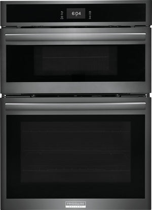Frigidaire Gallery Smudge-Proof Black Stainless Steel 30" Wall Oven and Microwave Combination (1.7 Cu. Ft. / 5.3 Cu. Ft.) - GCWM3067AD