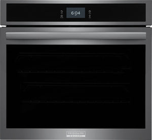 Frigidaire Gallery Smudge-Proof Black Stainless Steel 30" Single Wall Oven with Total Convection (5.3 Cu. Ft) - GCWS3067AD
