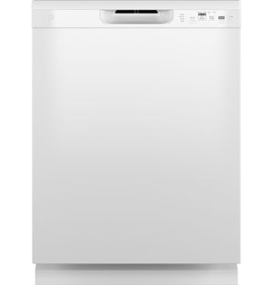 GE White 24" Built-In Front Control Dishwasher - GDF510PGRWW