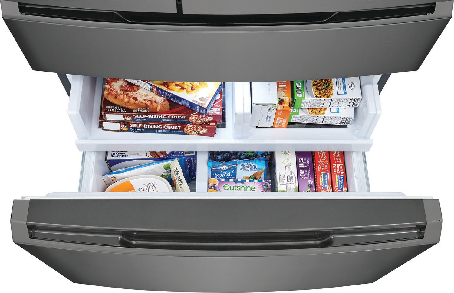 Frigidaire Gallery Smudge-Proof® Black Stainless Steel Counter-Depth 4-Door French Refrigerator (21.5 Cu. Ft.) - GRMC2273CD