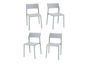 Nardi Trill I Outdoor Dining Side Chair - Set of 4 - Grigio