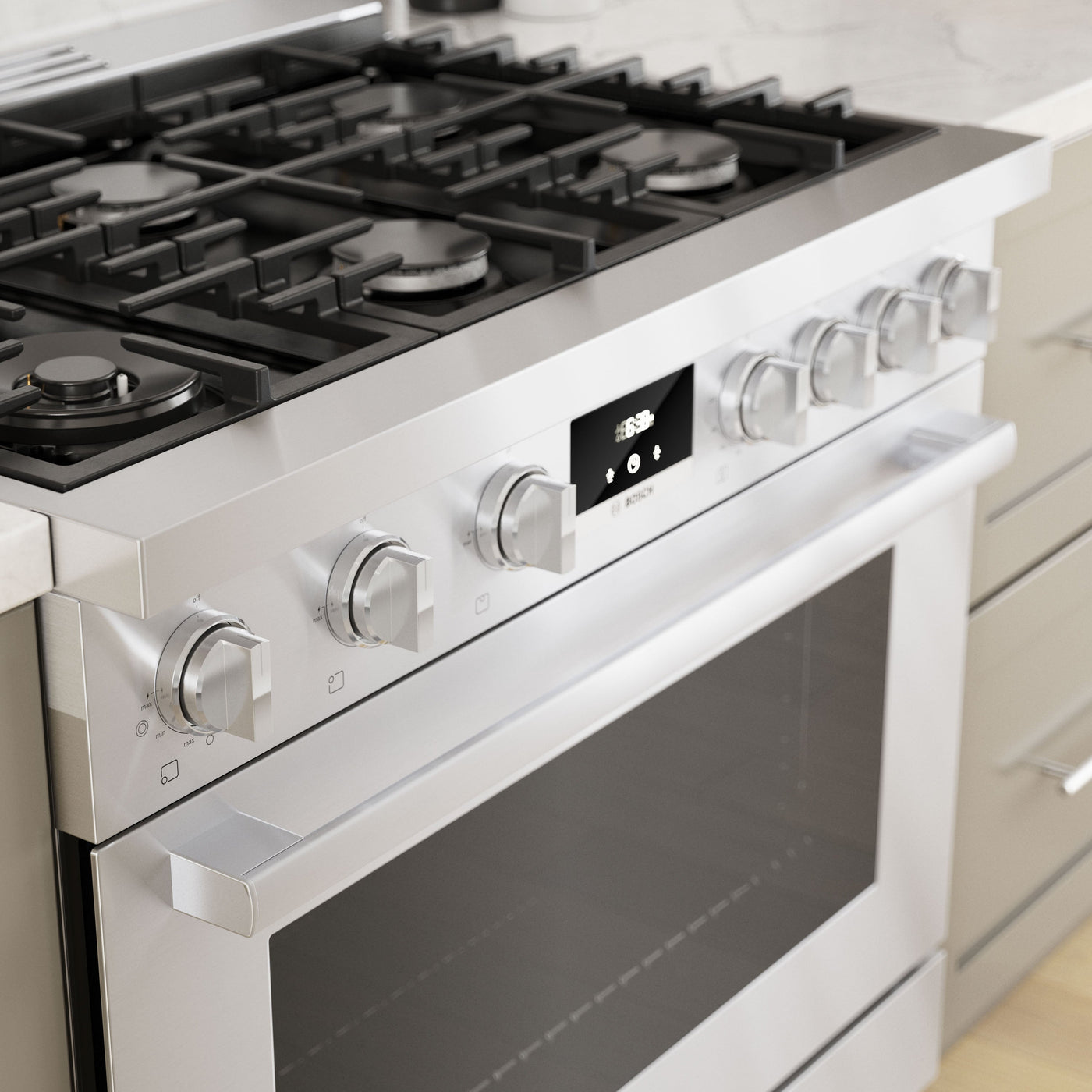 Bosch 36" Industrial Style Duel-Fuel Range Stainless Steel - HDS8655C