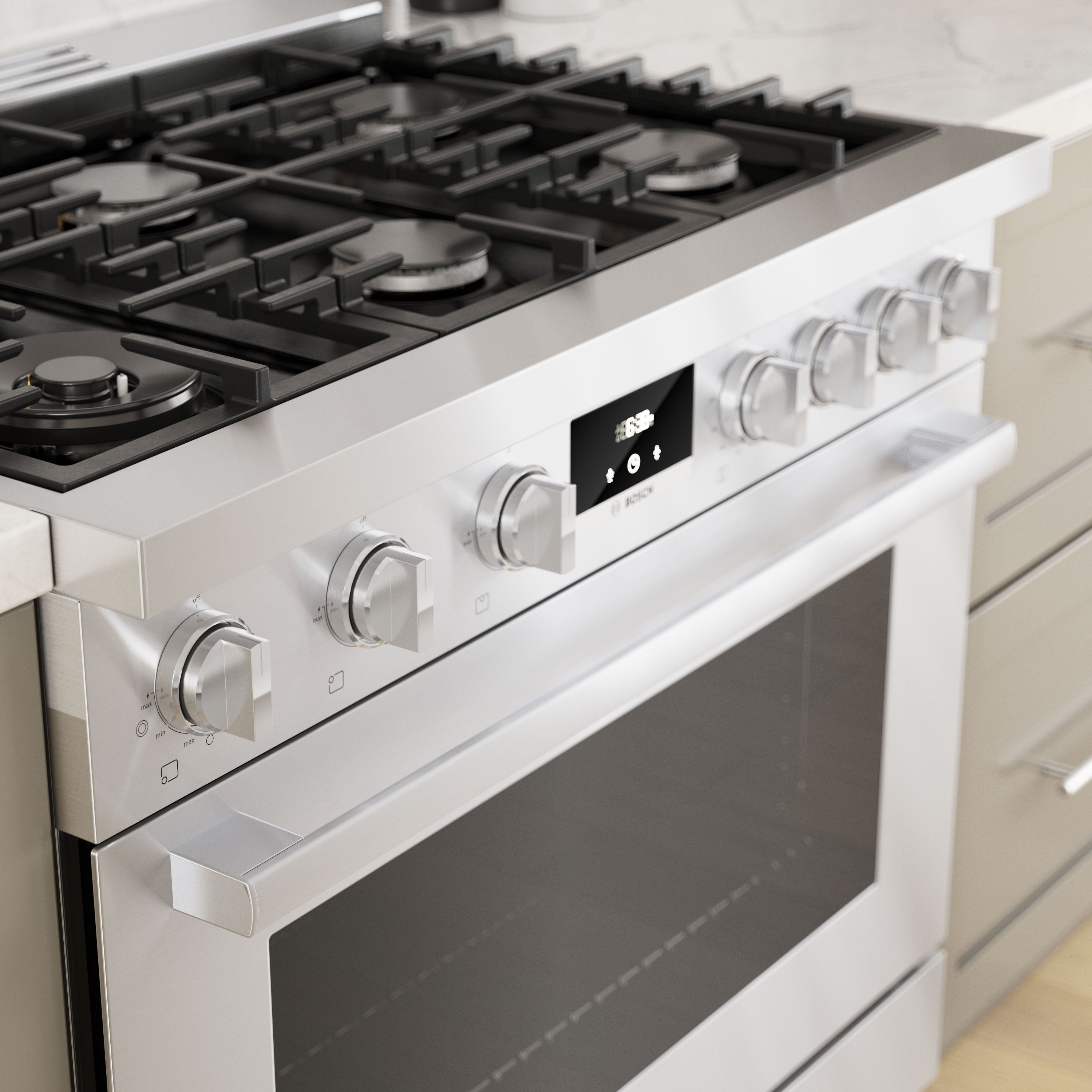 Bosch 36" Industrial Style Duel-Fuel Range Stainless Steel - HDS8655C