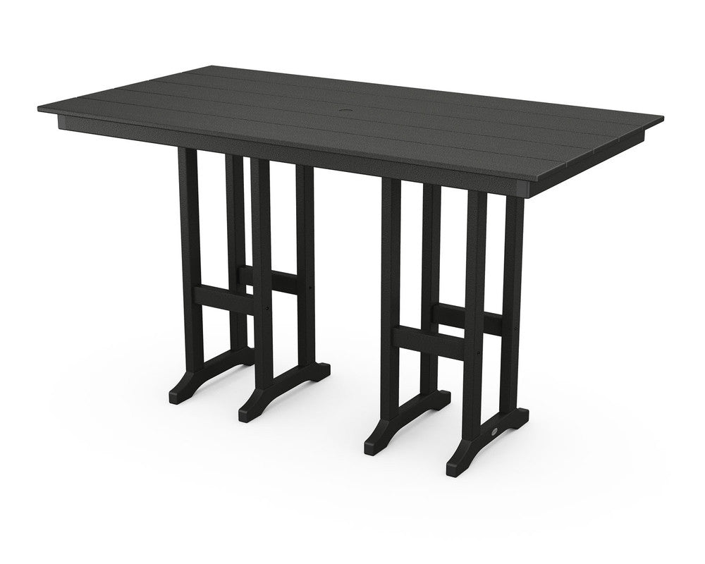 POLYWOOD® Farmhouse 37" Dining Table - Black