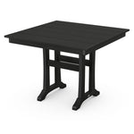 POLYWOOD® Farmhouse Trestle 37" Dining Table - Black