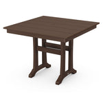 POLYWOOD® Farmhouse Trestle 37" Dining Table - Mahogany