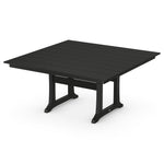 POLYWOOD® Farmhouse Trestle 59" Dining Table - Black