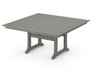 POLYWOOD® Farmhouse Trestle 59" Dining Table - Slate Grey