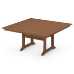 POLYWOOD® Farmhouse Trestle 59" Dining Table - Teak