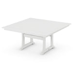 POLYWOOD® Farmhouse Trestle 59" Dining Table - White