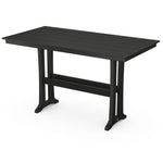 POLYWOOD® Farmhouse Trestle 37" x 72" Dining Table - Black