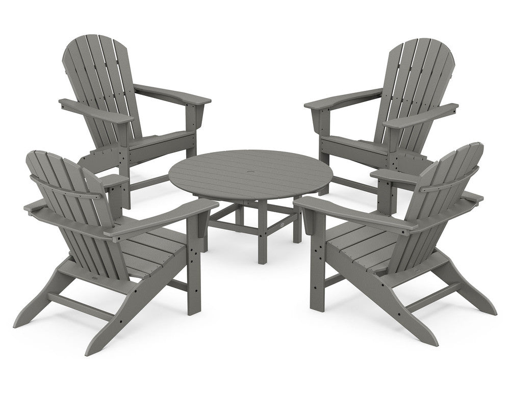 POLYWOOD® South Beach 5-Piece Conversation Group - Slate Grey