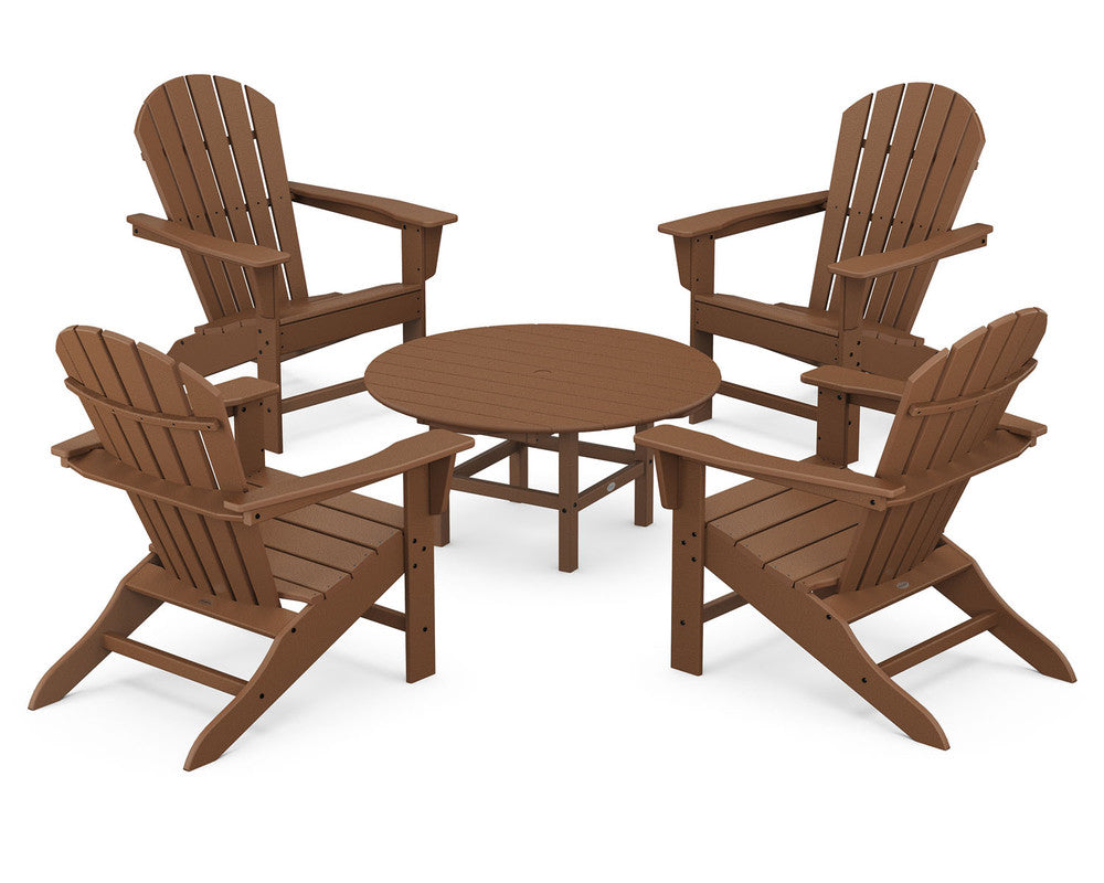 POLYWOOD® South Beach 5-Piece Conversation Group - Teak